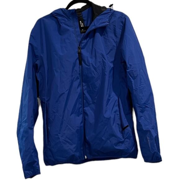 Selected Homme Windbreaker Jacket Rain Coat Men Medium Blue Multimedia Outerwear - Picture 1 of 14